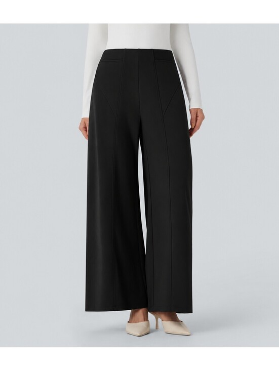 Halara Pants - Halara Flex DayStretch Mid Rise Wide Leg Work Pants Black Size Large